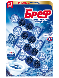 Туалетный блок Бреф Хлор-компонент 4шт, 200г