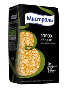 Горох Мистраль желтый колотый Айдахо, 500г