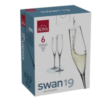 Набор бокалов для шампанского Rona Swan, 190мл x 6шт