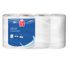 Fine Life Полотенца бумажные Comfort 2 слоя 1/2 листа 4 рулона