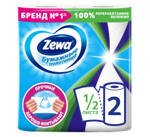 Бумажные полотенца Zewa 1/2 листа, 2 рулона