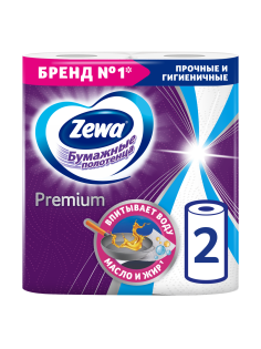 Бумажные полотенца Zewa Premium, 2 рулона