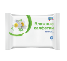aro Салфетки влажные освежающие с ромашкой, 20шт