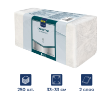 METRO PROFESSIONAL Салфетки бумажные белые 2 слоя 33х33см, 250шт