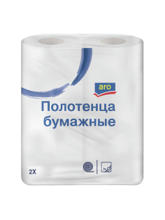 aro Бумажные полотенца 2 слоя, 2 рулона