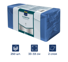 METRO PROFESSIONAL Салфетки бумажные 2 слоя синие 250шт, 33x33см