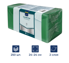 METRO PROFESSIONAL Салфетки бумажные 2 слоя зеленые 250шт, 24x24см