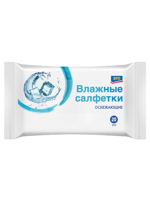 aro Салфетки влажные освежающие, 20шт