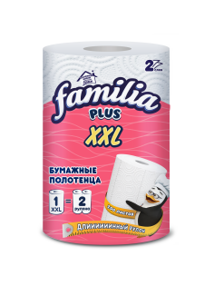 Бумажные полотенца Familia XXL 2 слоя 25м, 1 рулон