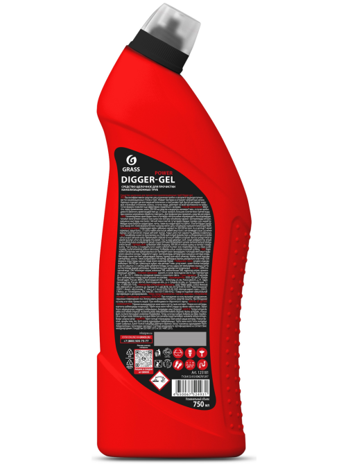 Средство для прочистки труб Grass Digger-Gel, 750мл