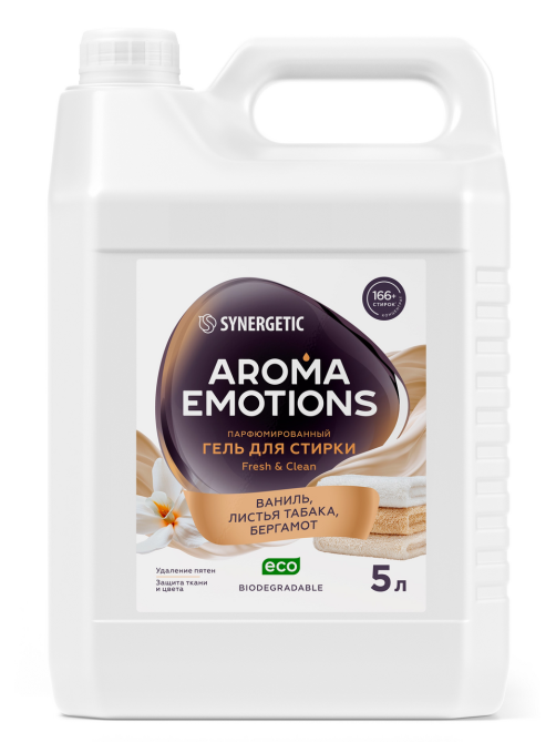 Гель для стирки Synergetic Aroma Emptions ваниль и табак, 5л