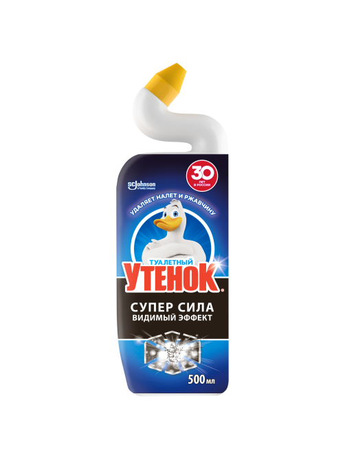 Средство чистящее Туалетный Утенок для унитазов Суперсила видимый эффект, 500мл