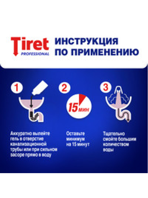Средство для устранения засоров Tiret 500мл