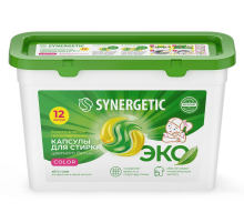 Капсулы для стирки Synergetic Color, 12шт