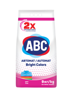 Стиральный порошок ABC Bright Colors для цветного белья, 9кг