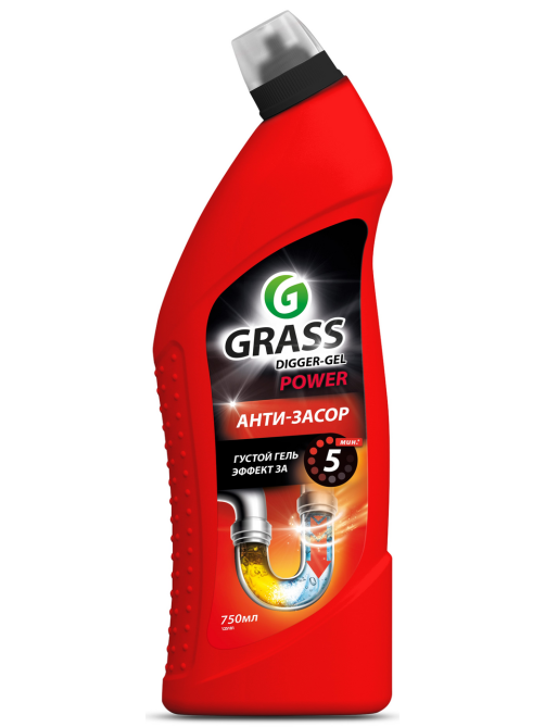 Средство для прочистки труб Grass Digger-Gel, 750мл