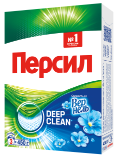 Стиральный порошок Персил Свежесть от Вернель для белого белья 3 стирки, 450г