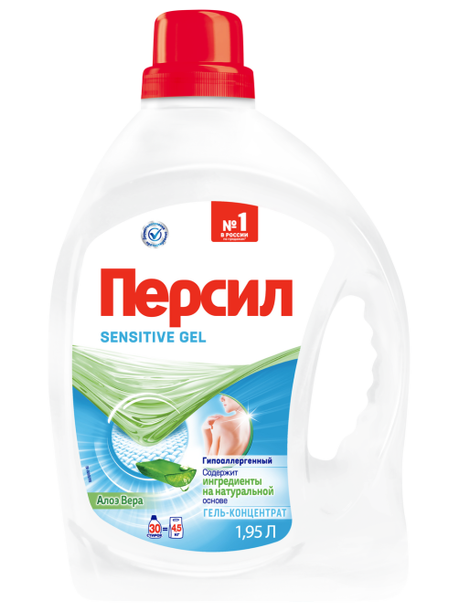 Гель для стирки Персил Sensitive для чувствительной кожи 30 стирок, 1.95л