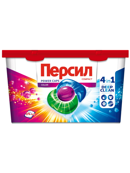 Капсулы для стирки Персил Power Color для цветного белья, 14шт