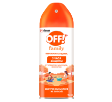 Аэрозоль-репеллент Off! Family от комаров, мокрецов и москитов, 157мл