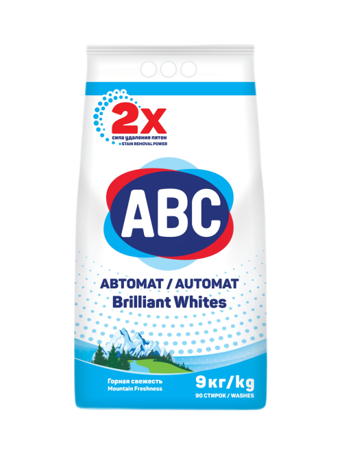 Стиральный порошок ABC Горная свежесть, 9кг
