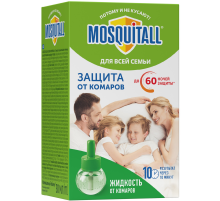 Средство от комаров жидкость для фумигатора Mosquitall для всей семьи 60 ночей, 30мл
