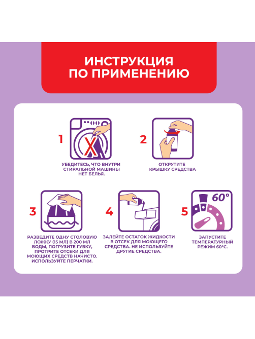 Очиститель для стиральных машин Tiret Лаванда, 250мл