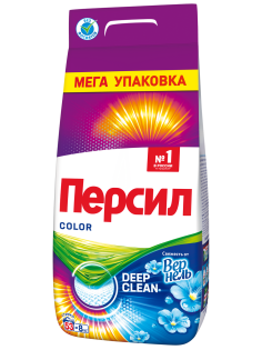 Стиральный порошок Персил Колор Свежесть от Вернель для цветного белья 53 стирки, 8кг
