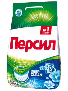 Стиральный порошок Персил Свежесть от Вернель для белого белья 30 стирок, 4.5кг