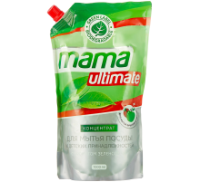 Средство для мытья посуды Mama Ultimate с ароматом зеленого чая концентрированное, 1л