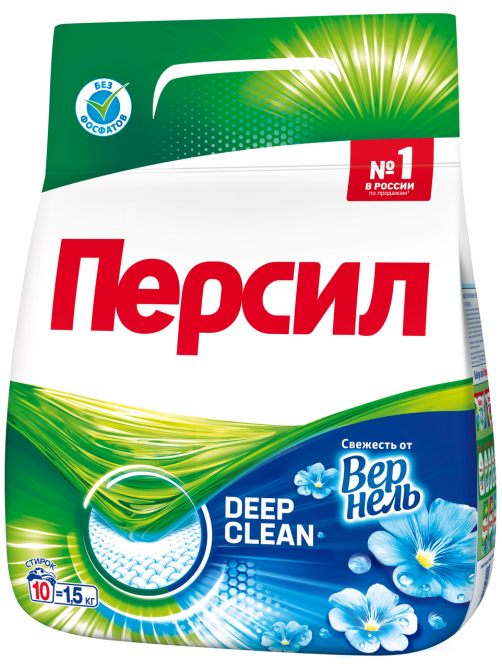 Стиральный порошок Персил Свежесть от Вернель для белого белья 10 стирок, 1.5кг