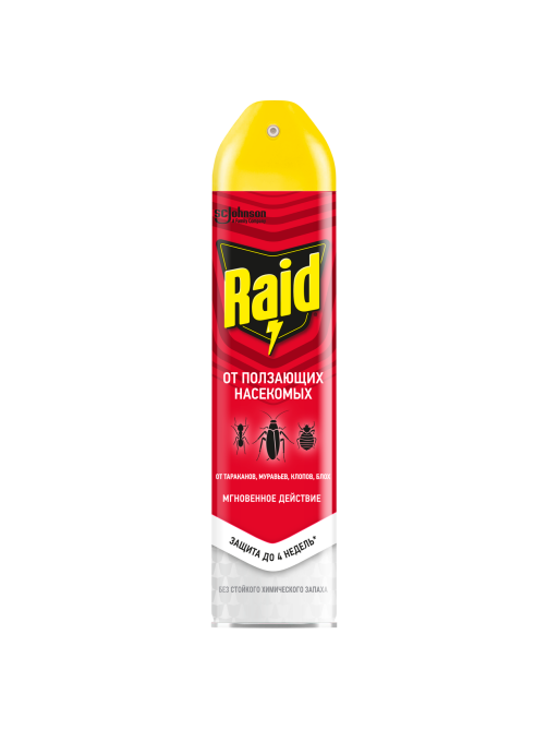 Аэрозоль инсектицидный Raid от ползающих насекомых, 300мл