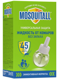 Жидкость для фумигатора Mosquitall от комаров 45 ночей, 30мл