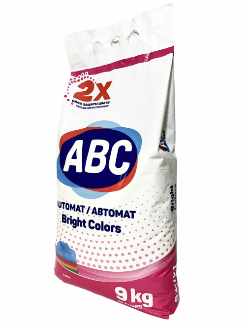 Стиральный порошок ABC Bright Colors для цветного белья, 9кг