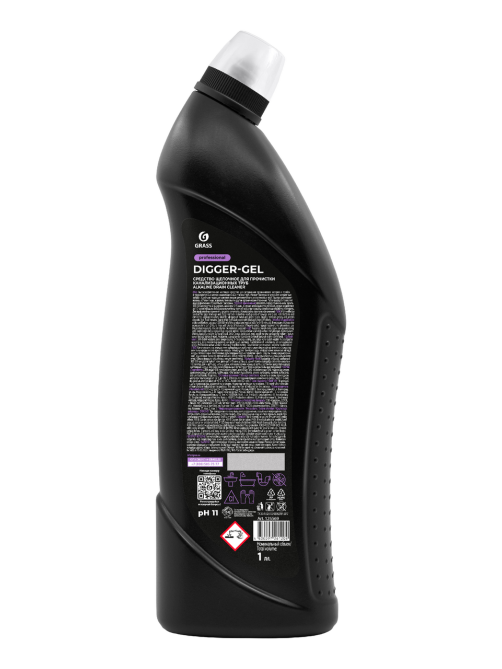 Средство Grass Digger-Gel для прочистки канализационных труб, 1л