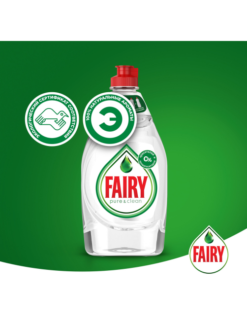 Средство для мытья посуды Fairy Pure & Clean, 650мл