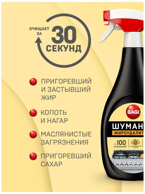 Средство для удаления жира Bagi Шуманит спрей, 400мл