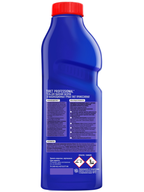 Гель для устранения засоров Tiret Professional, 1л