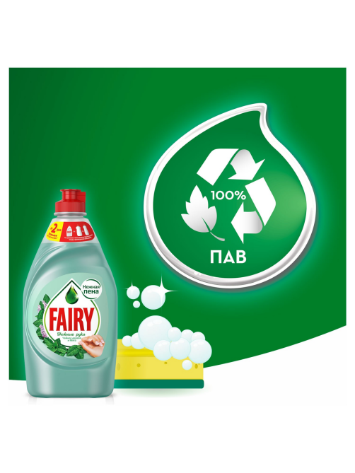 Средство для мытья посуды Fairy Нежные руки Чайное дерево и мята, 900мл