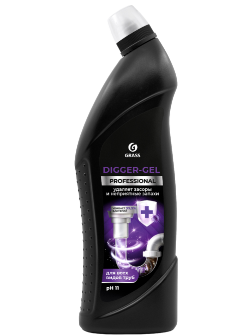 Средство Grass Digger-Gel для прочистки канализационных труб, 1л