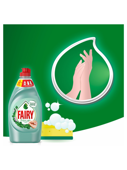 Средство для мытья посуды Fairy Нежные руки Чайное дерево и мята, 900мл