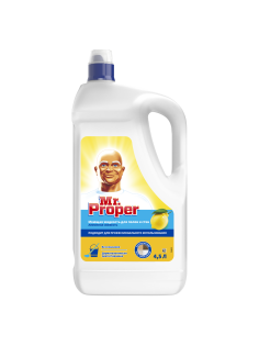Жидкость моющая Mr. Proper для полов и стен лимонная свежесть, 4.5л