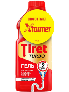 Гель для удаления сложных засоров Tiret Turbo, 500мл
