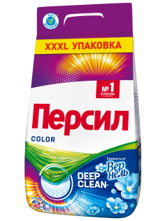 Стиральный порошок Персил Колор Свежесть от Вернель для цветного белья 40 стирок, 6кг