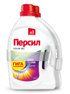 Гель для стирки Персил Color 40 стирок (2.6л x 2шт), 5.2кг