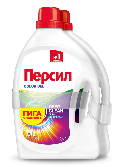Гель для стирки Персил Color 40 стирок (2.6л x 2шт), 5.2кг