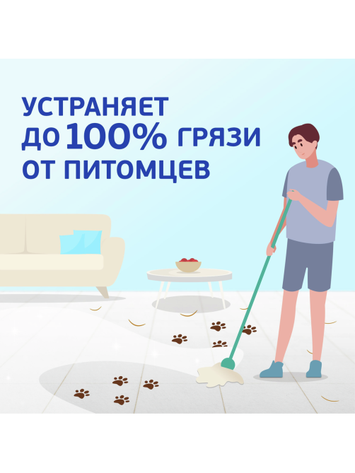 Жидкость моющая Mr. Proper Свежий Цитрус для полов и стен для домов с кошками, 1л