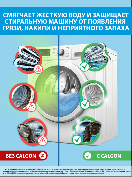 Средство для стиральной машины Calgon 3в1 для смягчения воды и предотвращения образования известкового налета, 1.5л
