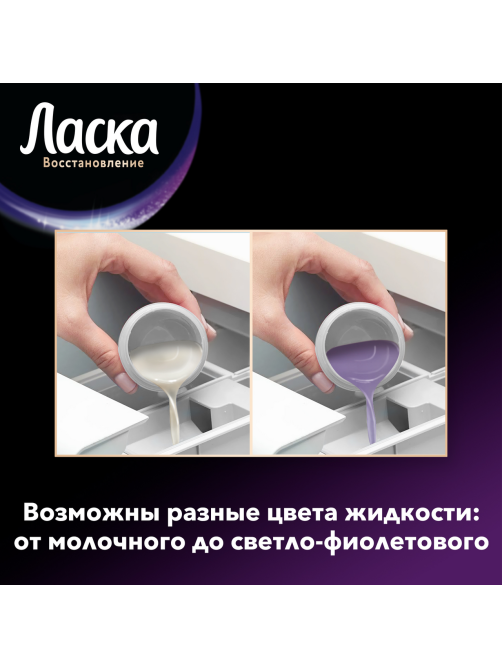 Гель для стирки Ласка Эффект Восстановления для Тёмного 66 стирок, 4л