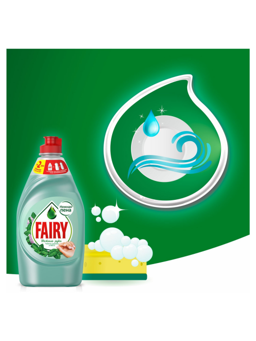 Средство для мытья посуды Fairy Нежные руки Чайное дерево и мята, 900мл